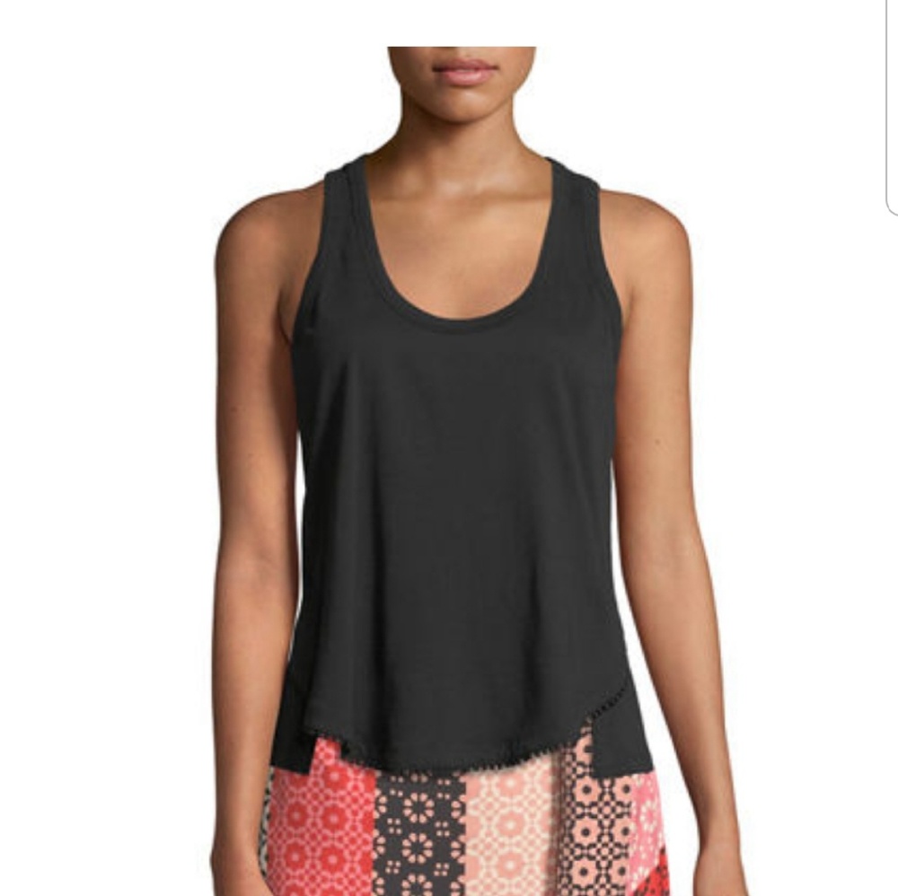 Derek Lam 10 Crosby Racerback Tank w/ Lace Trim